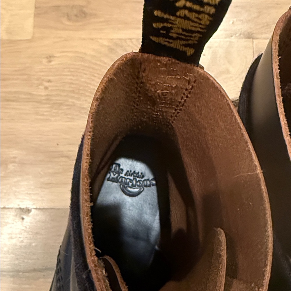 Dr. Martens Women's Leona Black Leather Platform Boot - Picture 9 of 13